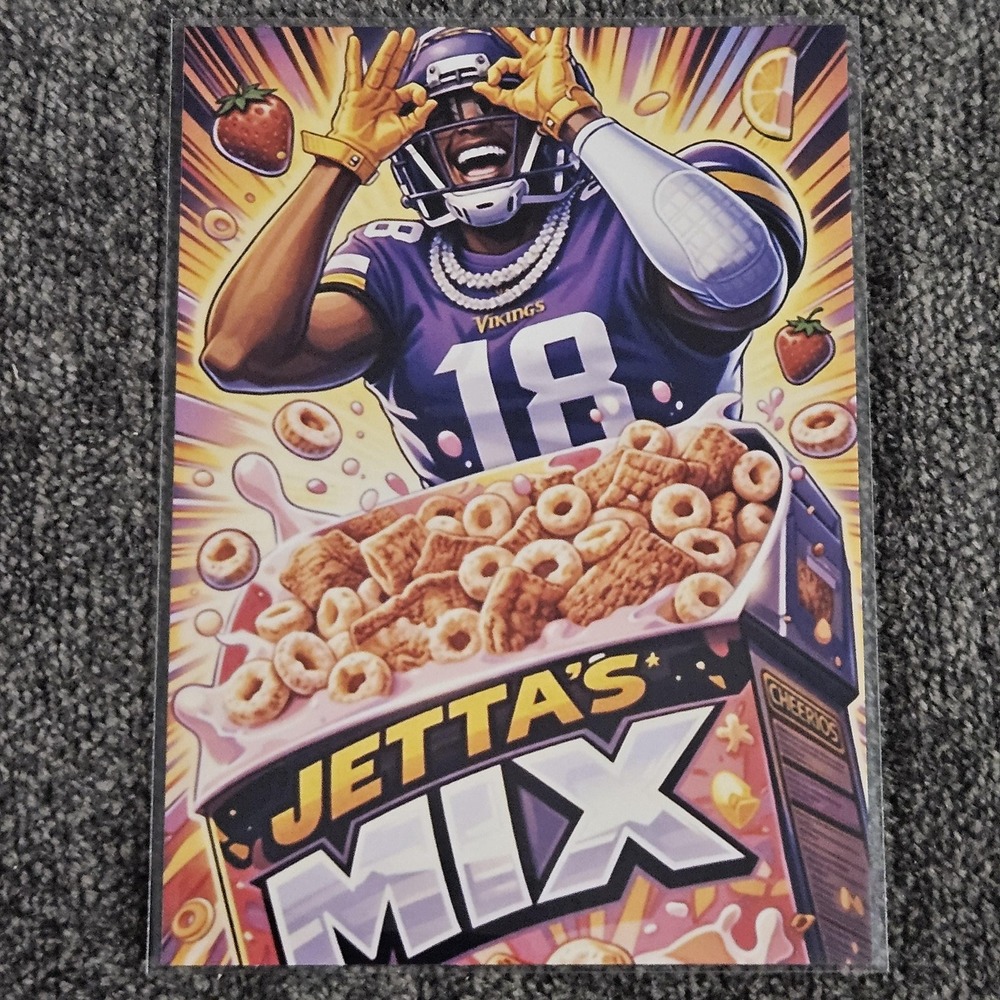 Justin Jefferson CUSTOM Fan-Art Made Jetta's Mix Football Card